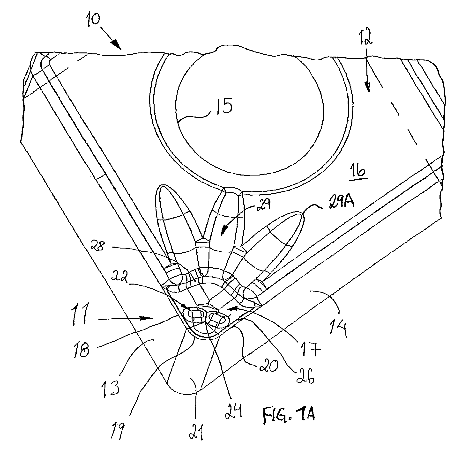 Cutting Insert for Turning with Chip-Breaker Arrangement Providing Room for a Cooling Jet