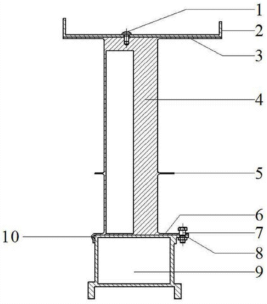 Turbine rear bearing case integrally connected with rectifying cascade