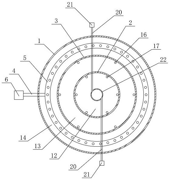 Integrated anaerobic anoxic aerobic treatment device for sewage treatment