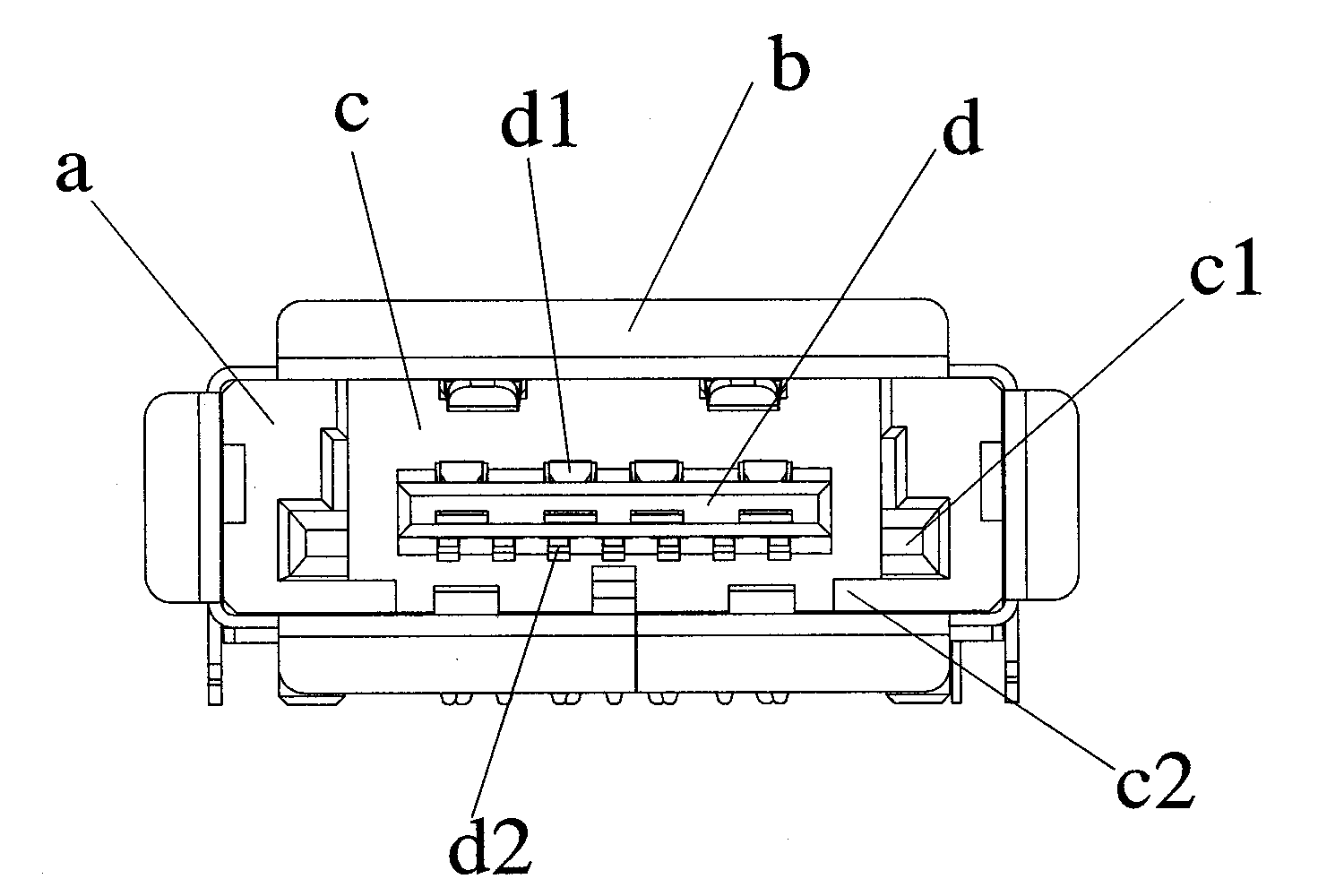 Novel USB and eSATA connector