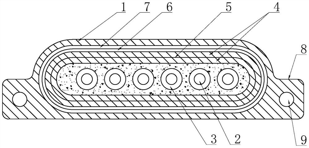 Flame-retardant special-shaped cable and forming equipment for flame-retardant layer of flame-retardant special-shaped cable