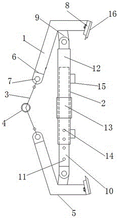 Special wood lifting and grabbing fixture applicable to wood processing in small and medium-sized enterprises