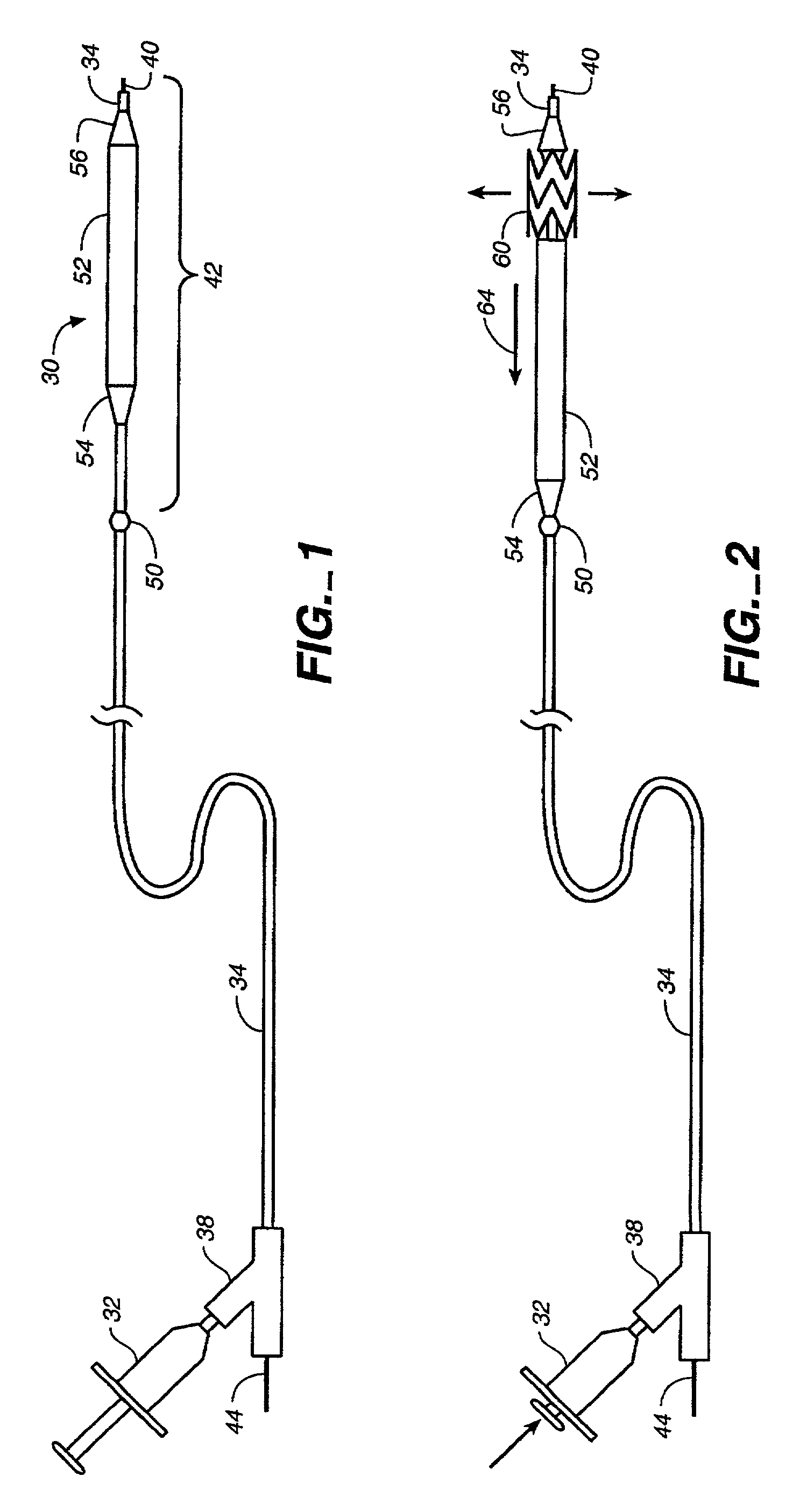 Stent delivery system with hydraulic deployment