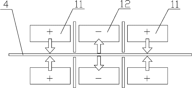 Continuous electrolytic polishing device and method of alloy substrate used for coated conductor