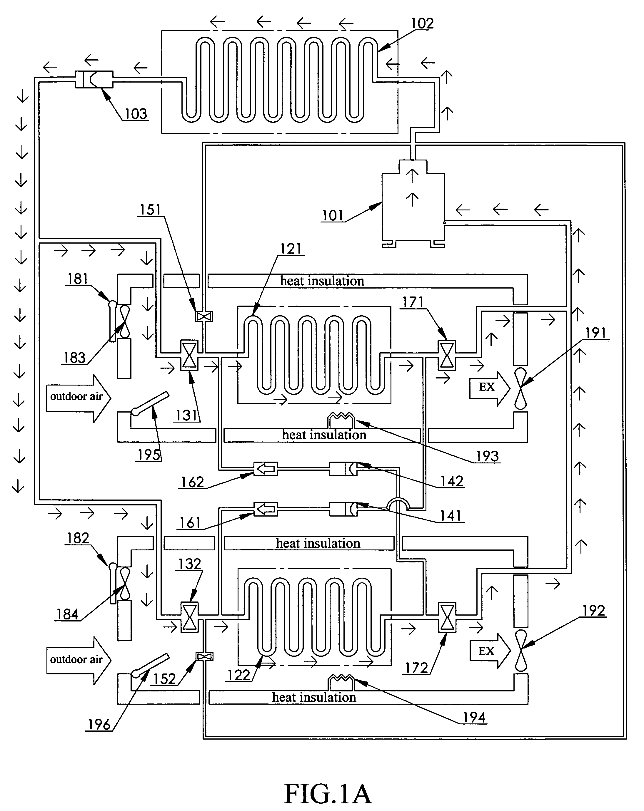 Multi-range cross defrosting heat pump system and humidity control system