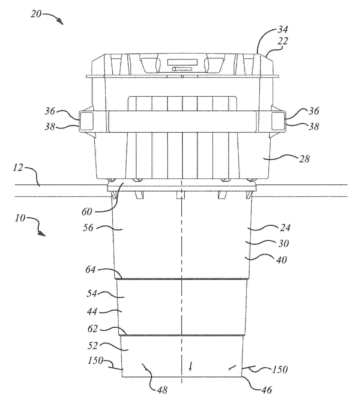 In-ground receptacle and installation thereof