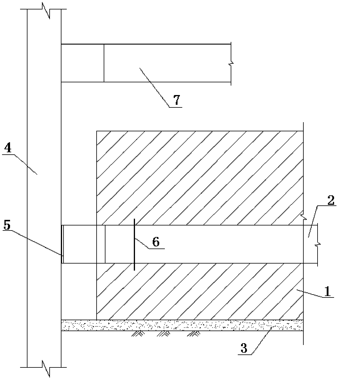 Method for constructing foundation slab embedded with concrete supports