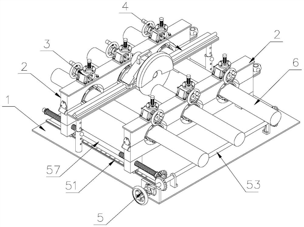 A multi-cable cutting device for cable erection