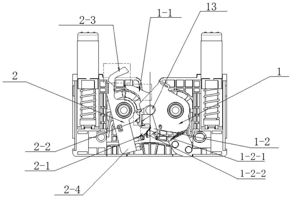 Secondary opening cover cap lock and working method thereof