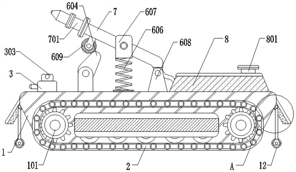 Explosion-proof robot with automatic fire extinguishing device