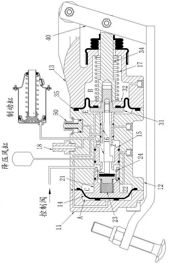 Empty and heavy vehicle adjustment valve for vehicle air braking system