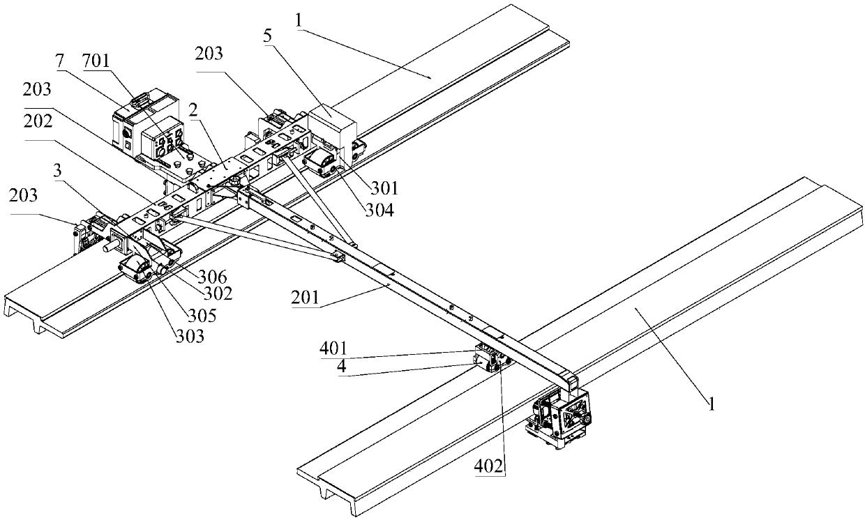 Rail detector with self power for medium-low speed magnetic suspension F rails