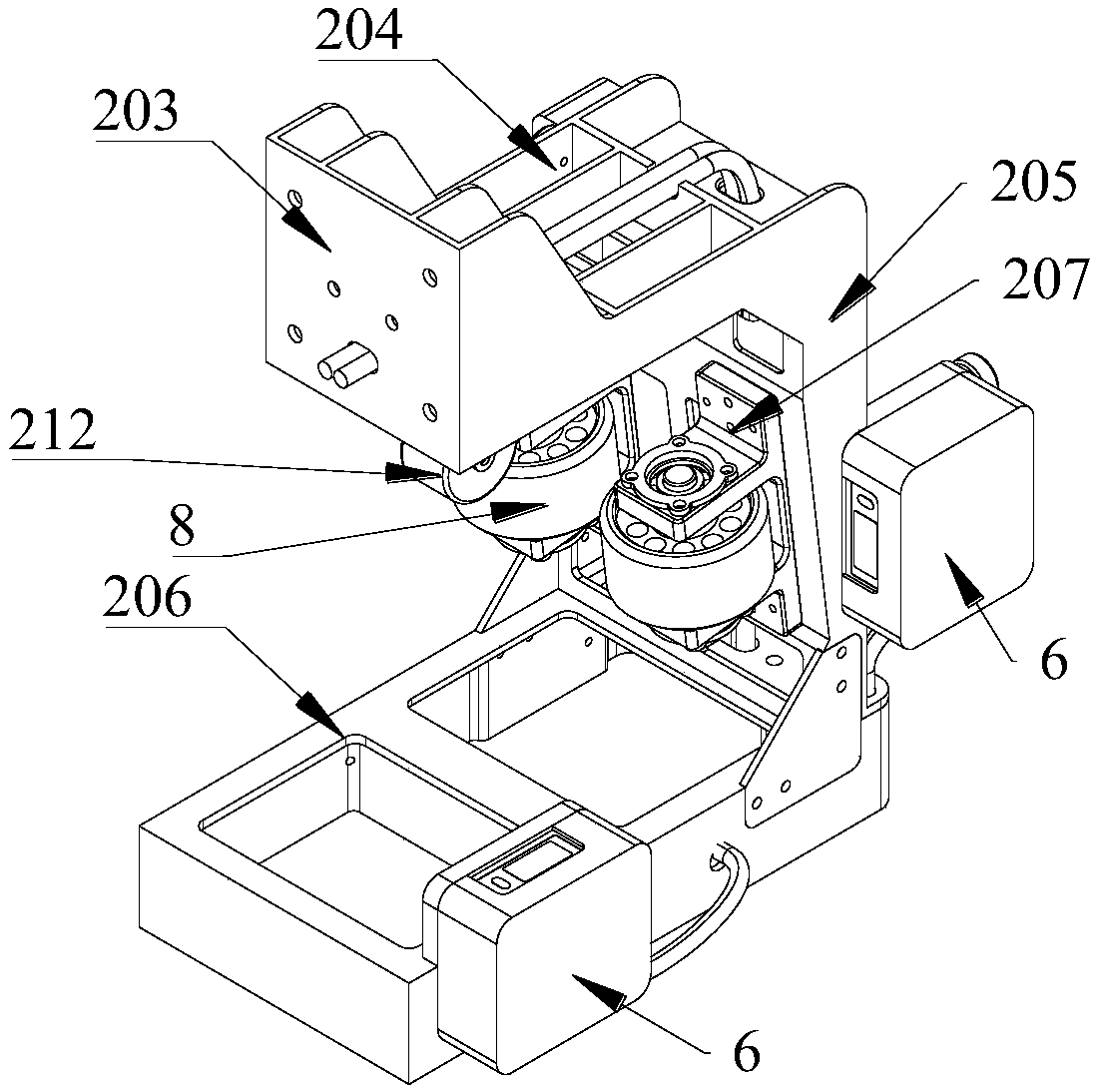 Rail detector with self power for medium-low speed magnetic suspension F rails