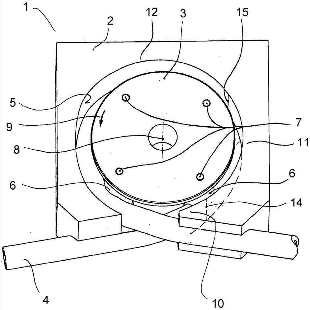 Peristaltic pump with reduced pulsation and application of said peristaltic pump