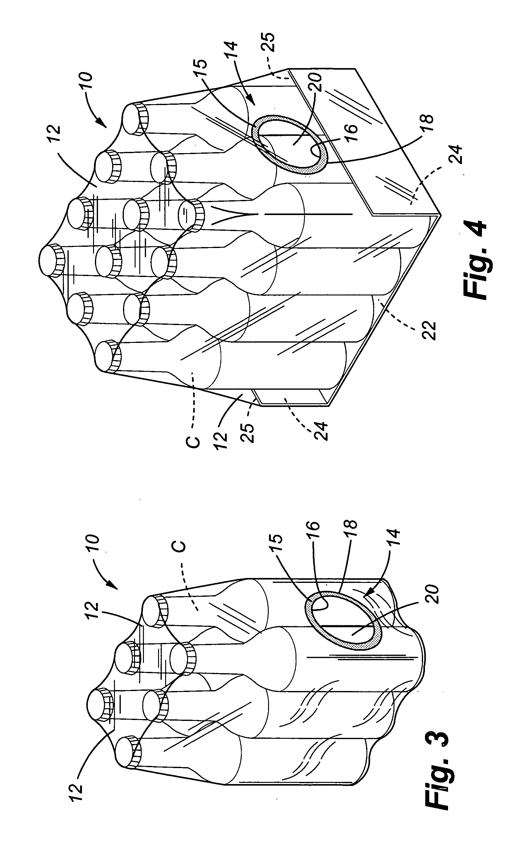 Shrink-wrap packaging incorporating reinforced integral handle