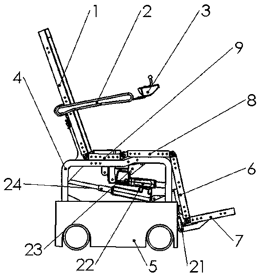 Split type robot nursing bed having rehabilitation training function