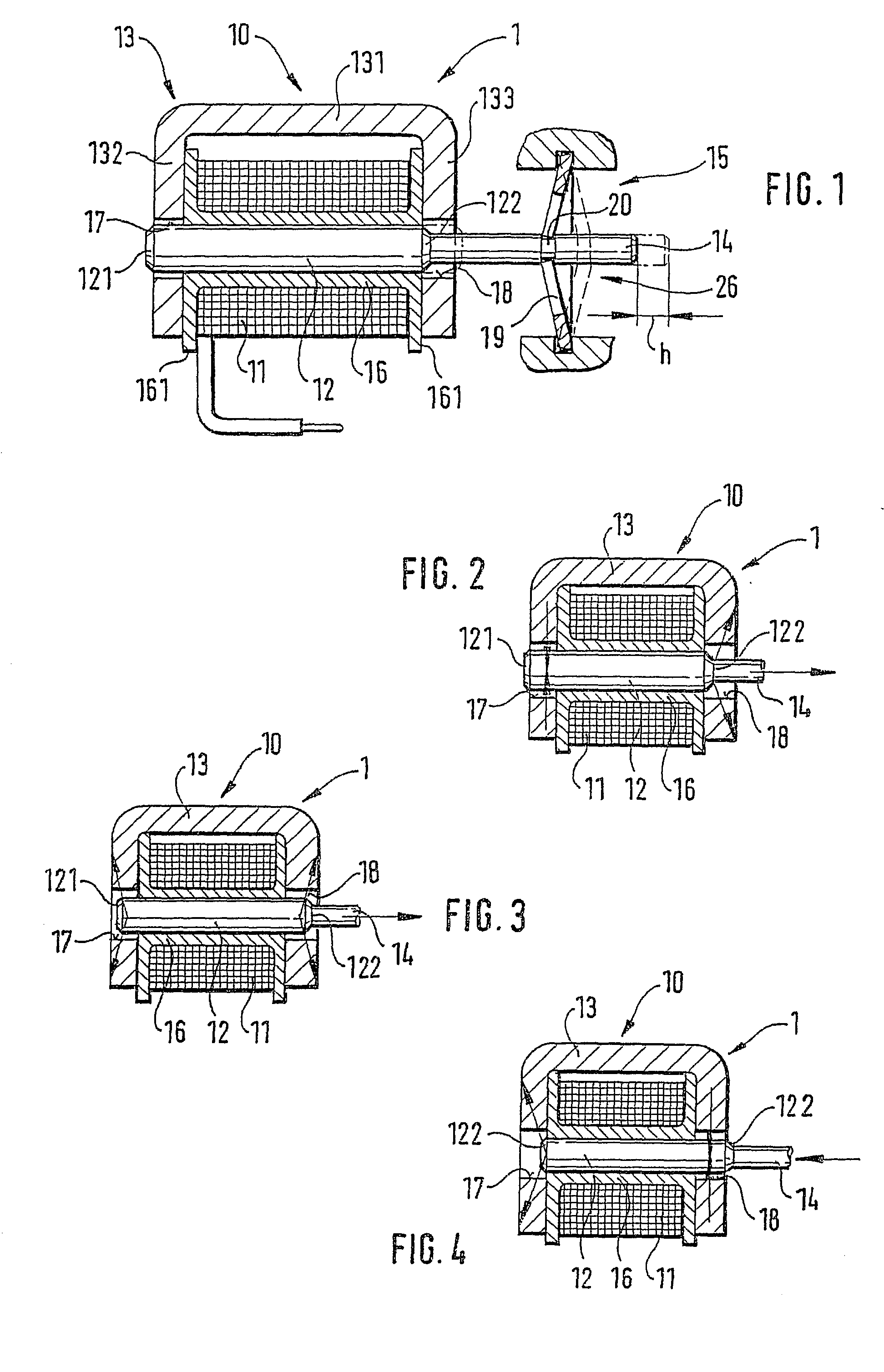 Actuator, in particular for valves, relays or similar