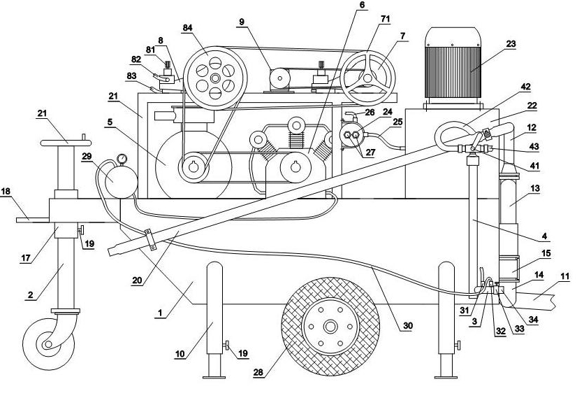 Mine cement foaming machine