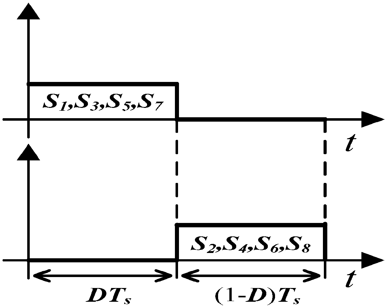 Switching switched capacitor ac-ac converter with fixed ratio 1/4 or 4