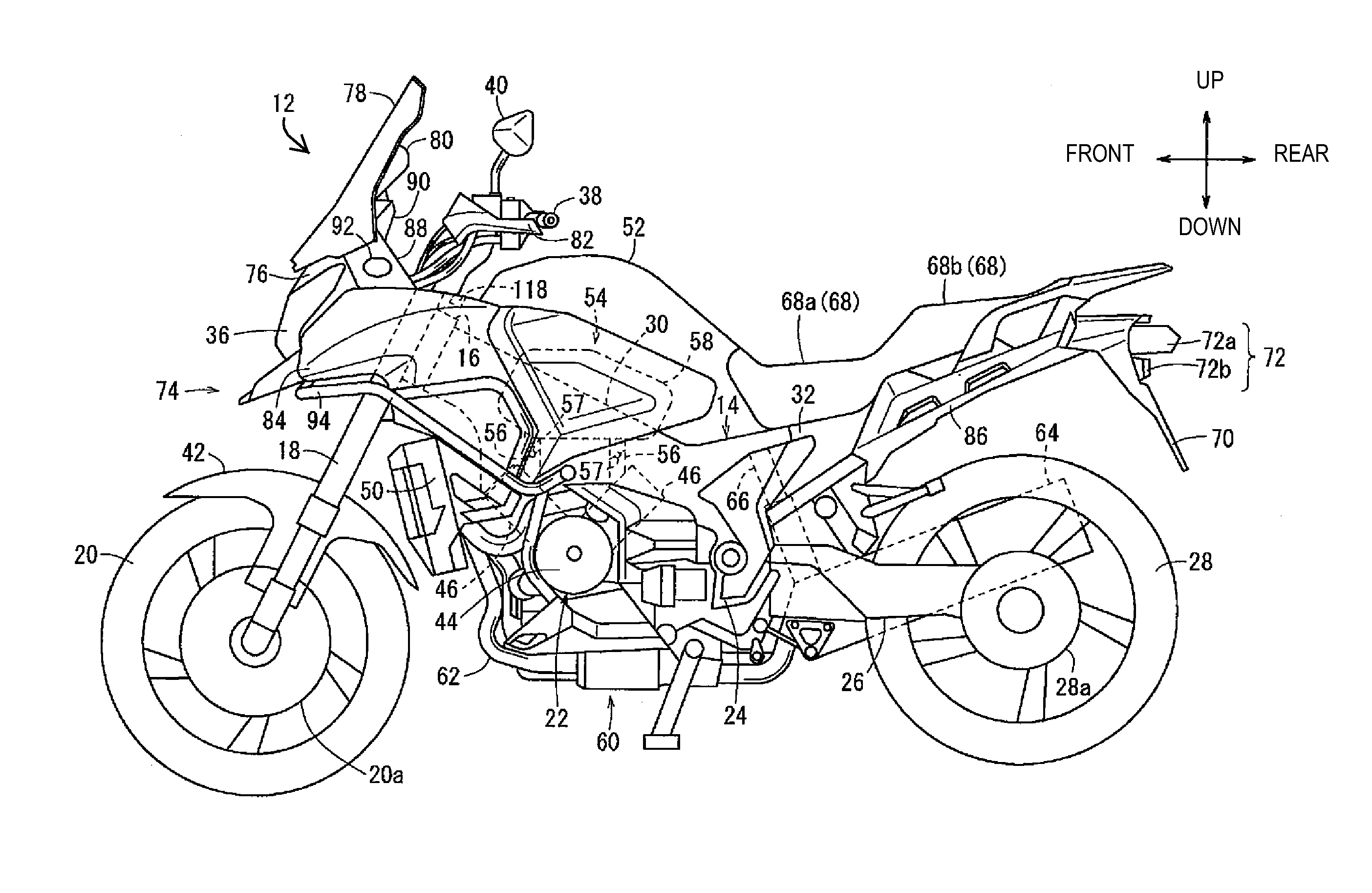 Engine control apparatus for a vehicle and vehicle incorporating same