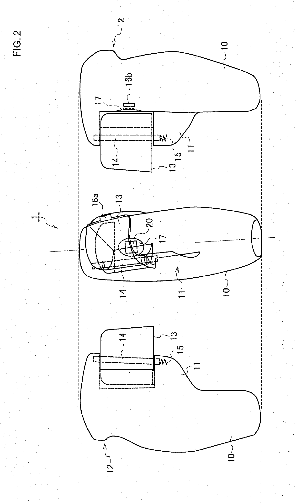 Grip-type pulse wave measuring device