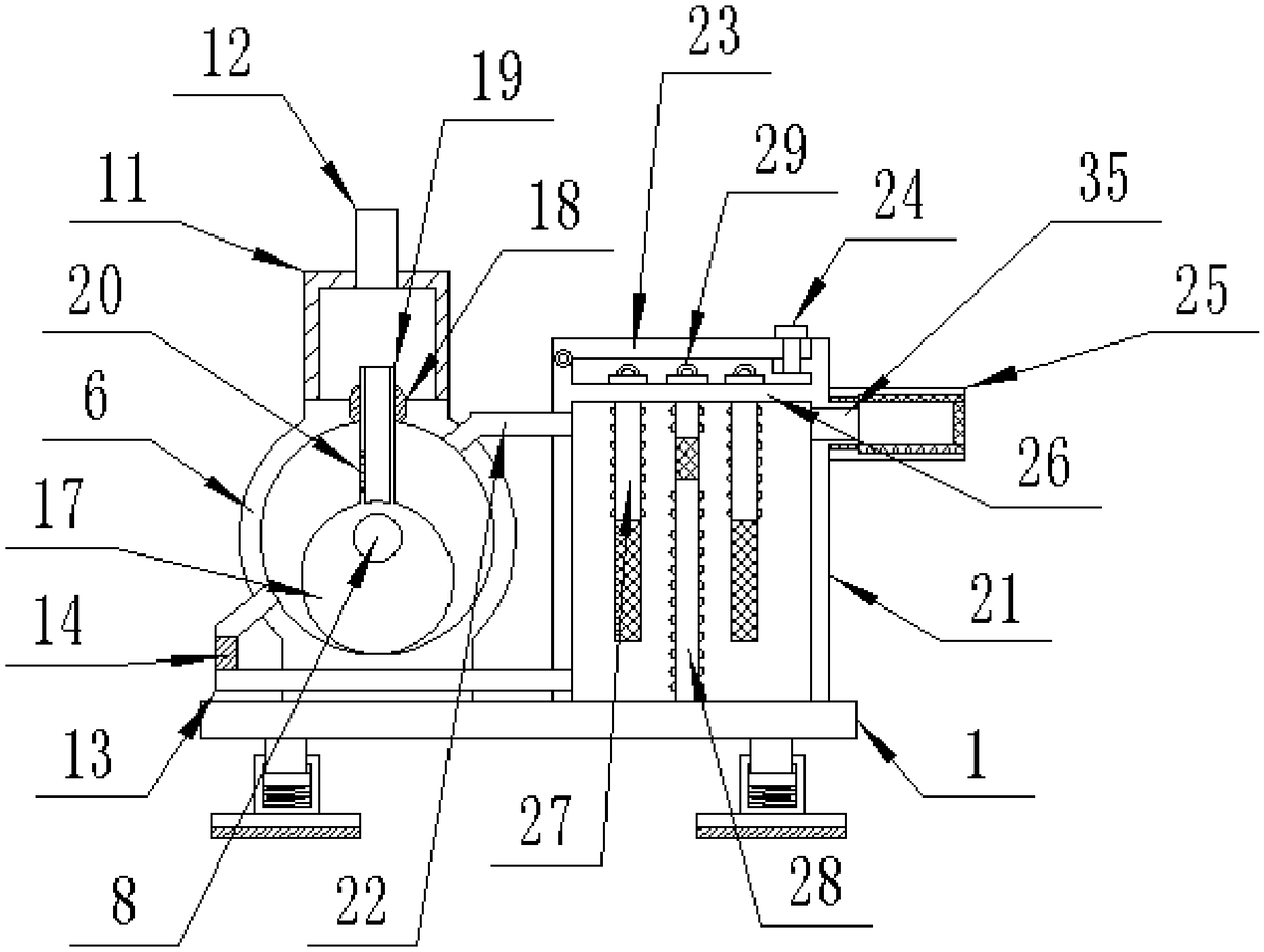 Oil-gas separating type vacuum pump