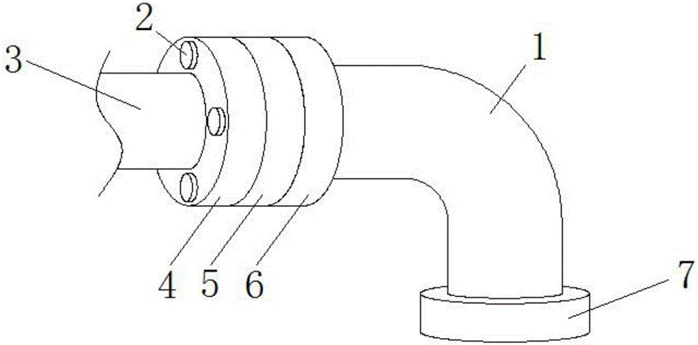 Lateral movement sprinkler water inlet bend rapid replacement rotation device