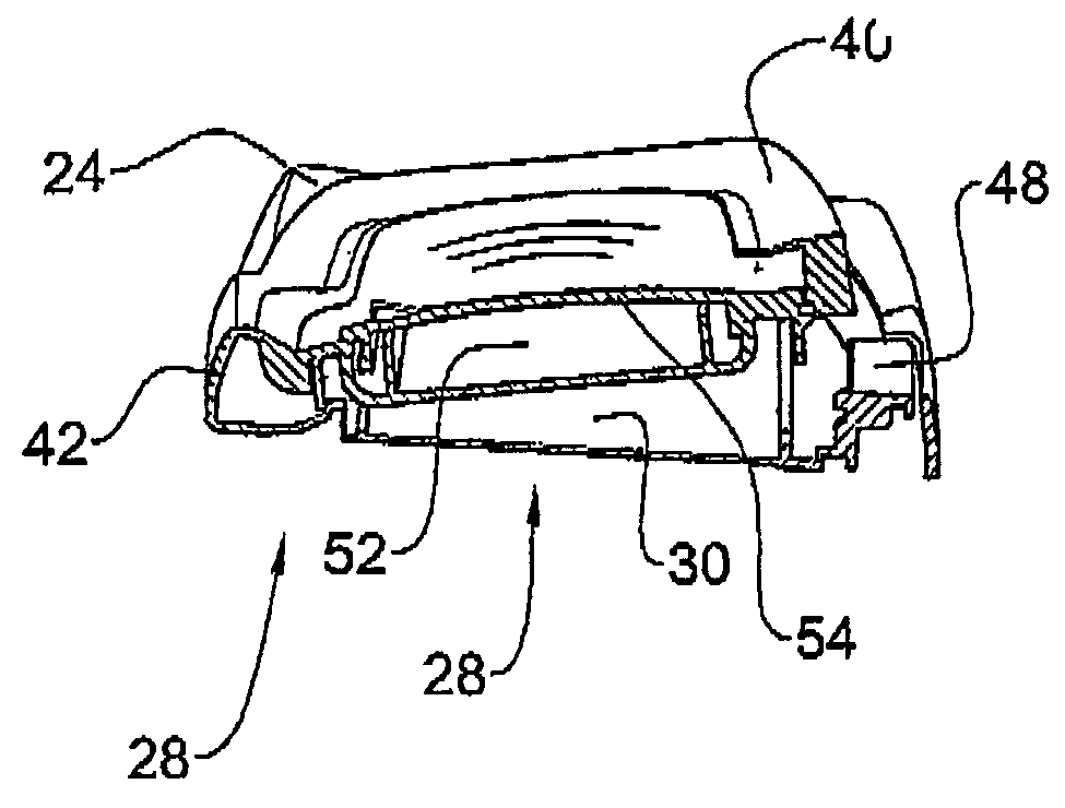 Tissue container with auxiliary compartment