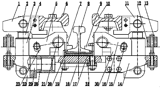 Car retarder with double-swing plunger oil cylinder structure