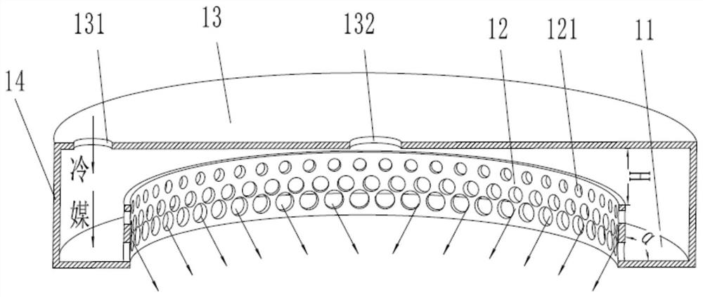 Anti-scour flow equalizing assembly, falling film evaporator and air conditioning unit