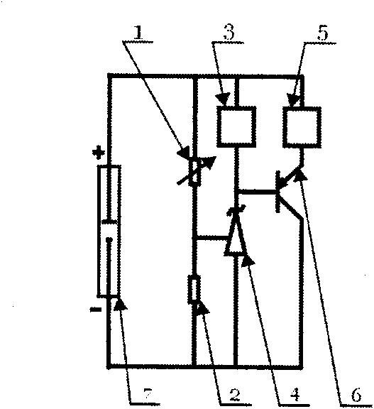 Multifunctional multielement voltage control current divider of storage battery