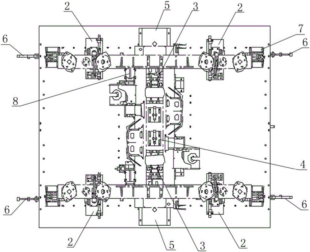 Flexible assembling and welding tool for frames