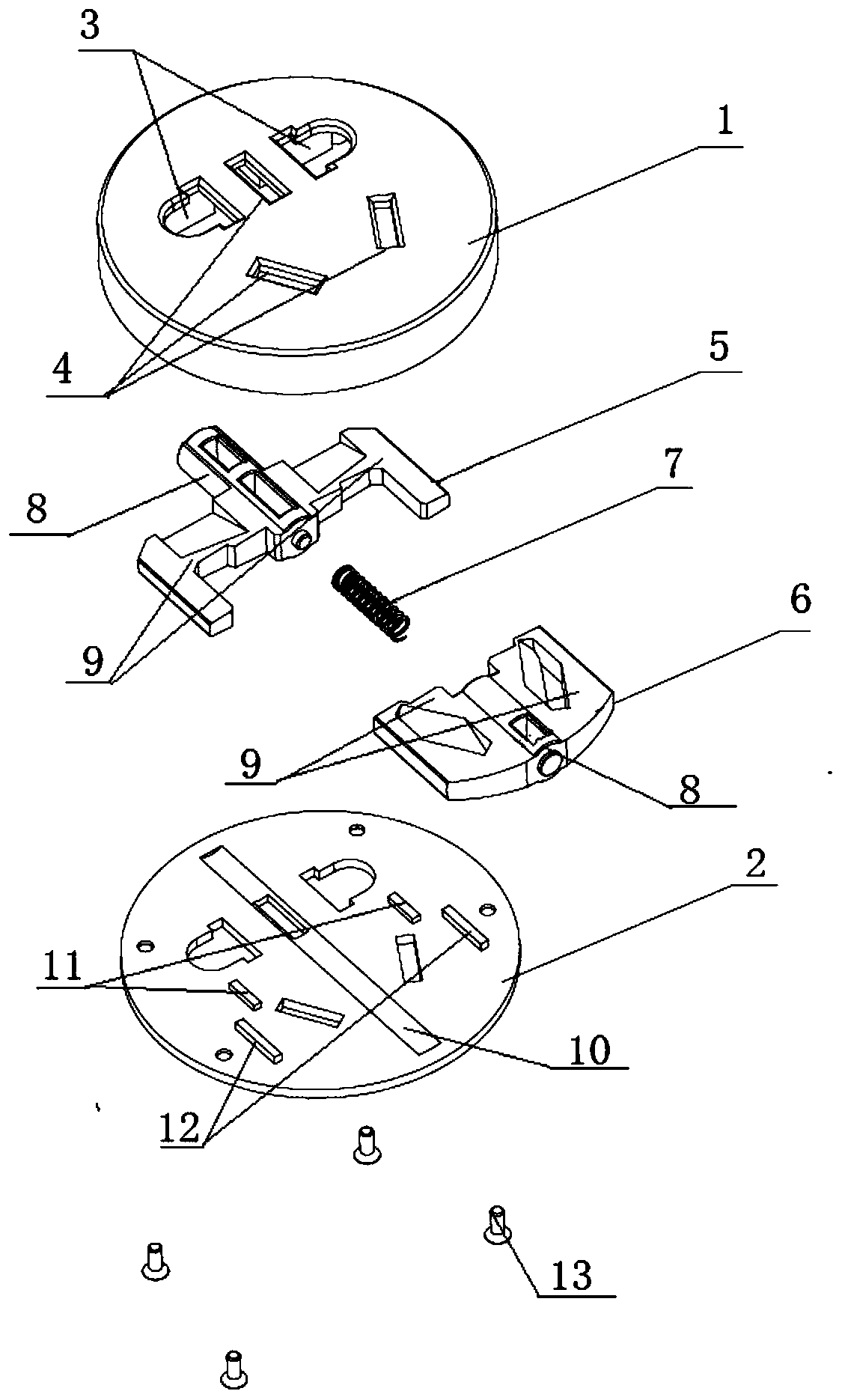 A lever type single hole self-locking safety door device