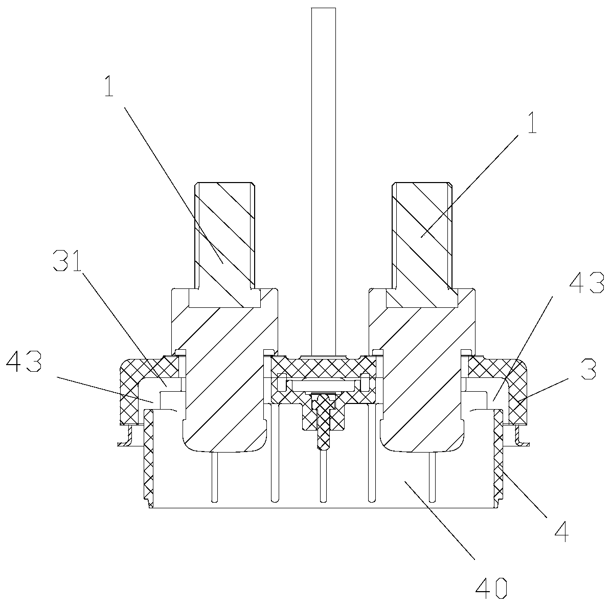 Fully-sealed high-voltage DC relay