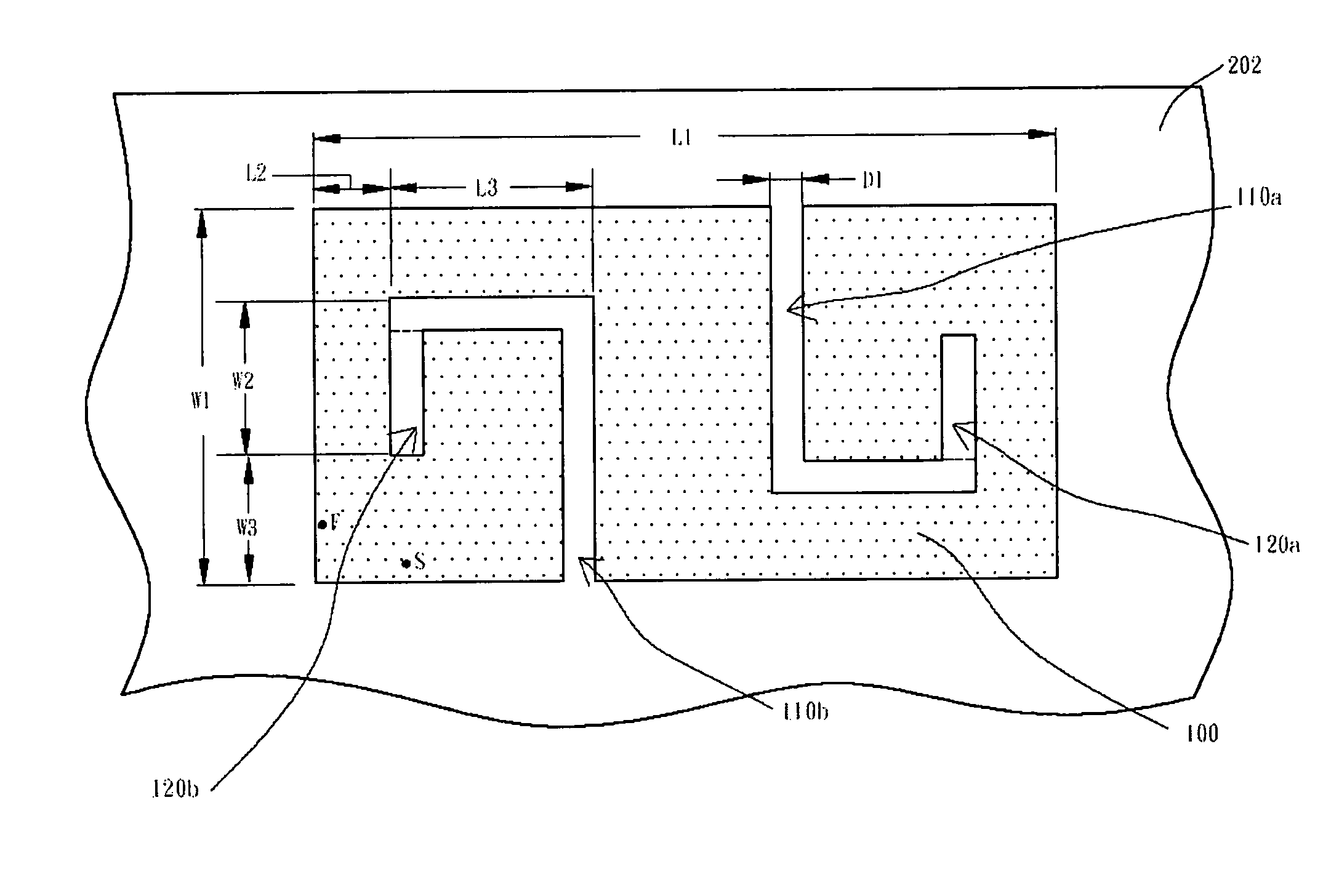 Microstrip antenna having slot structure