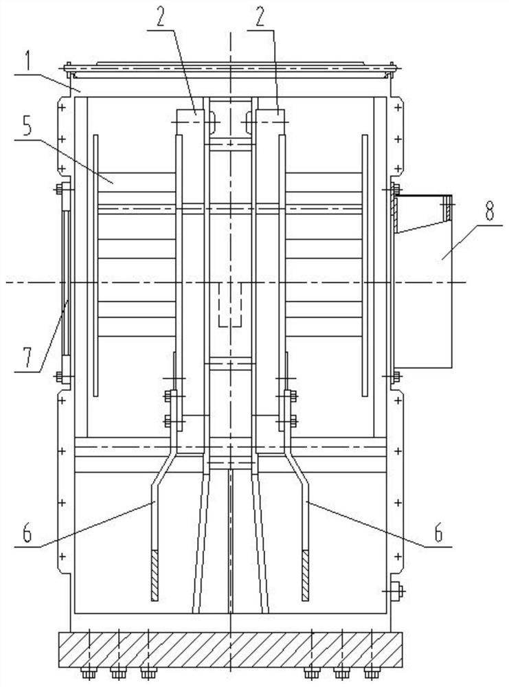 Steam turbine generator brush support with RC grounding device and matched shaft end thereof