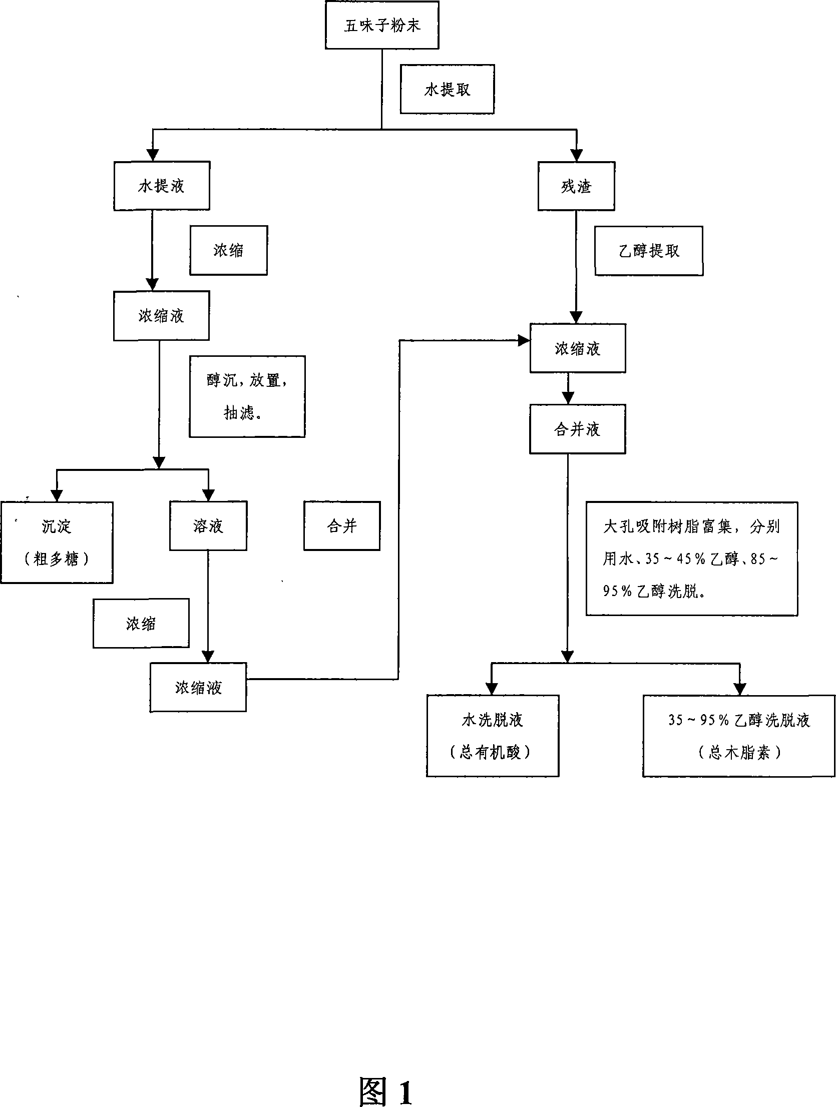 Fructus schizandrae chemical composition group extract and preparation technique