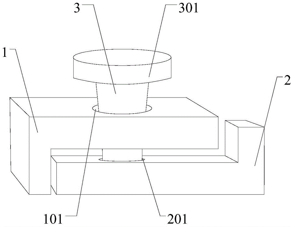 A connection device for a target machine and a spliced ​​target machine