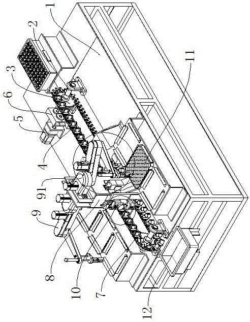 Detection and grading device of pxe piston grading machine