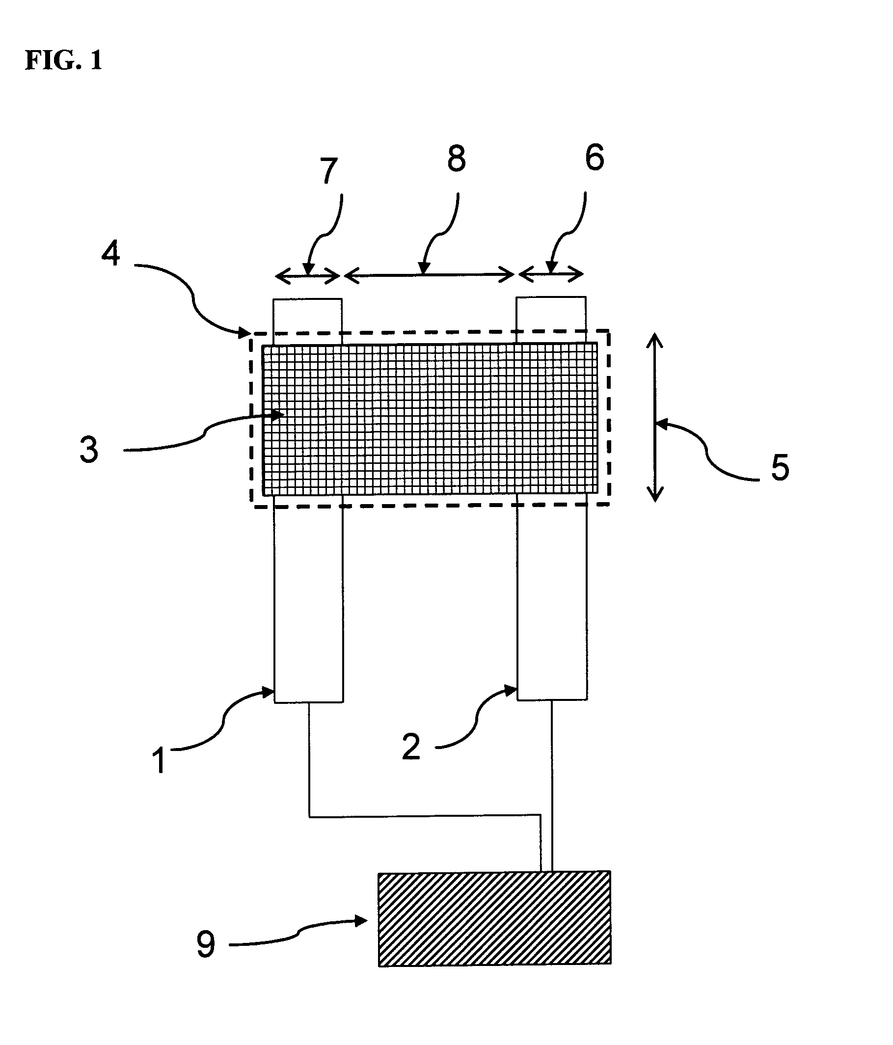 Chemiresistor for use in conducting electrolyte solution