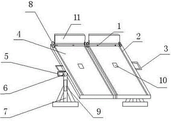 Auto-cleaning high-heat-production type flat plate solar collector