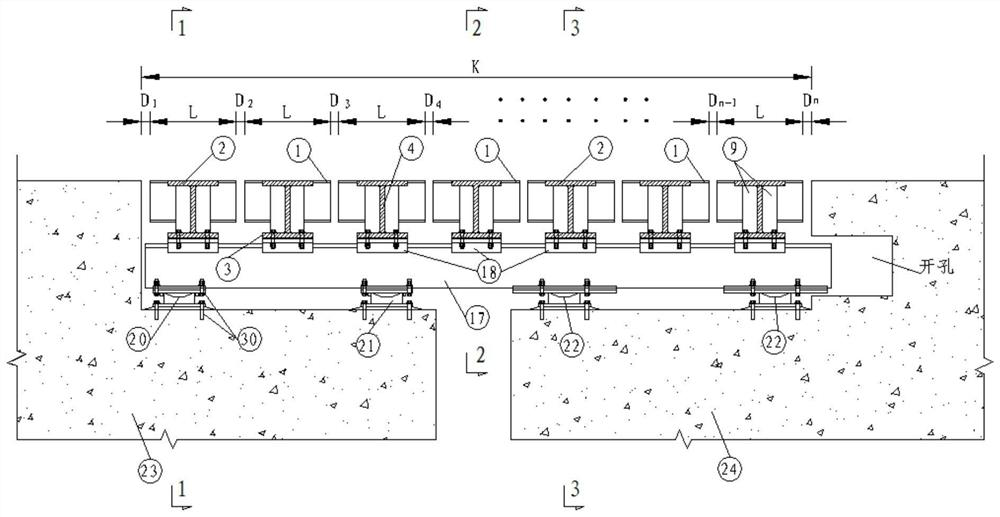 Long stator module of high-speed maglev bridge large-displacement telescopic device