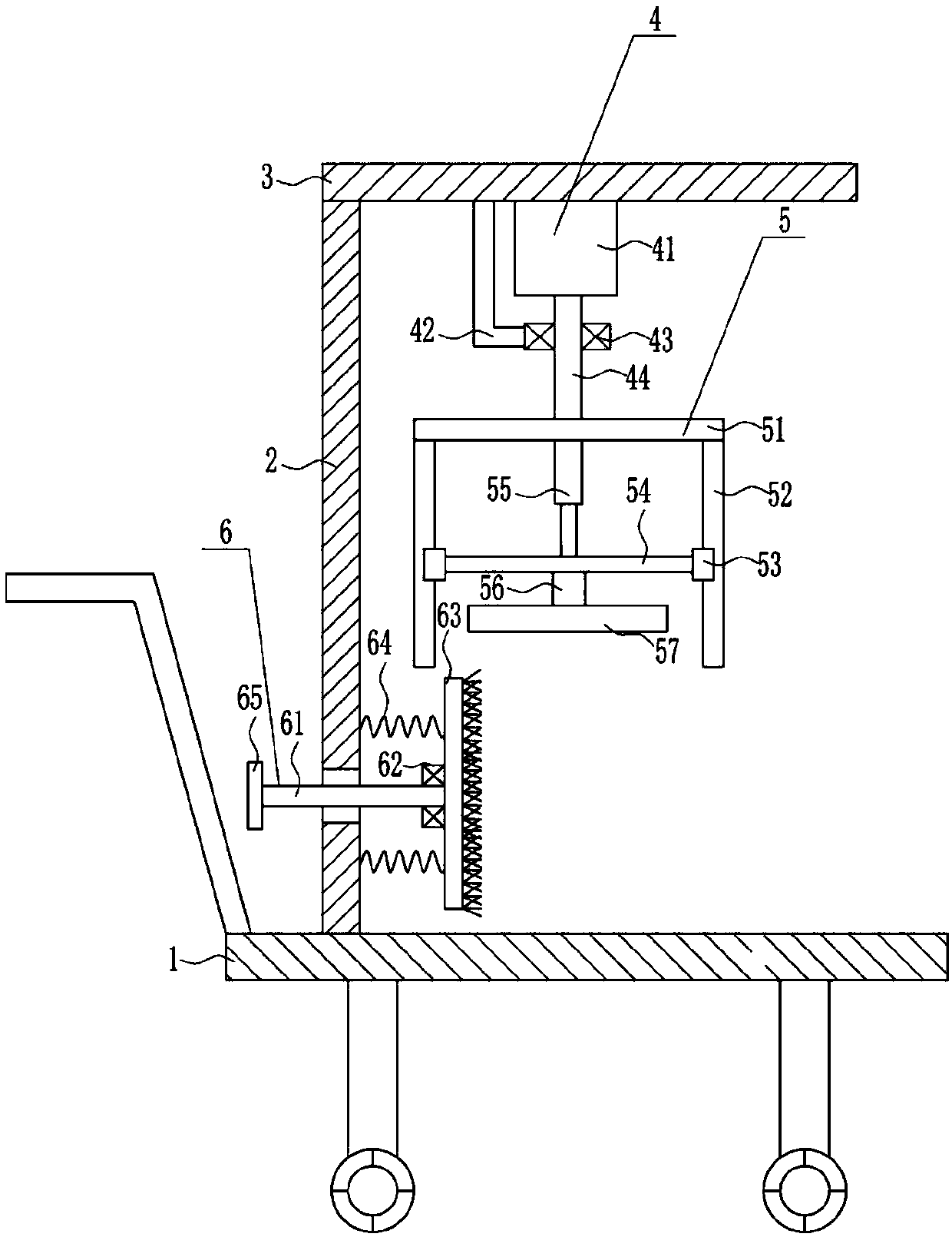 Cement barrel cleaning device for tunnel construction