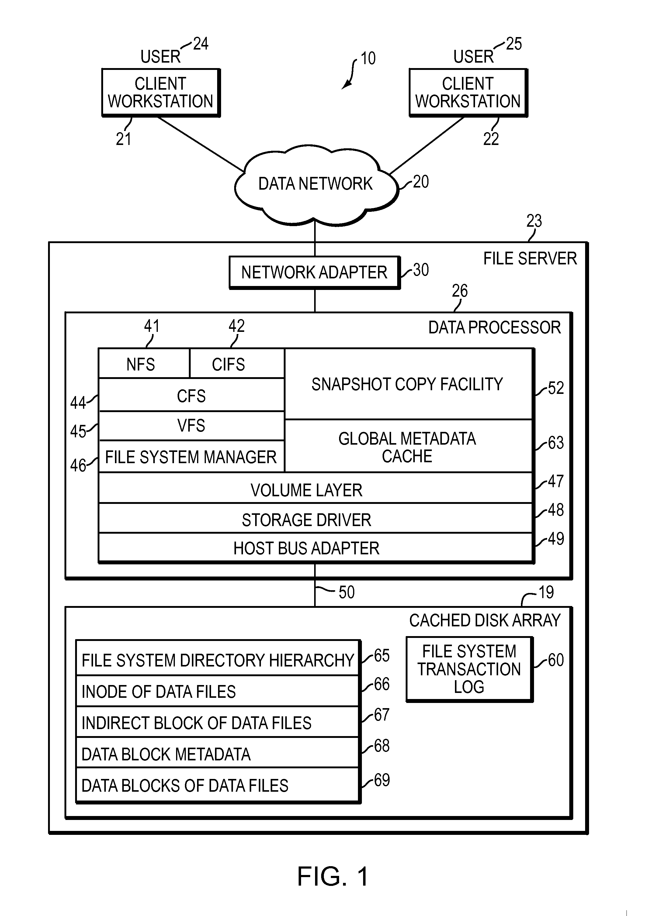 Managing global metadata caches in data storage systems