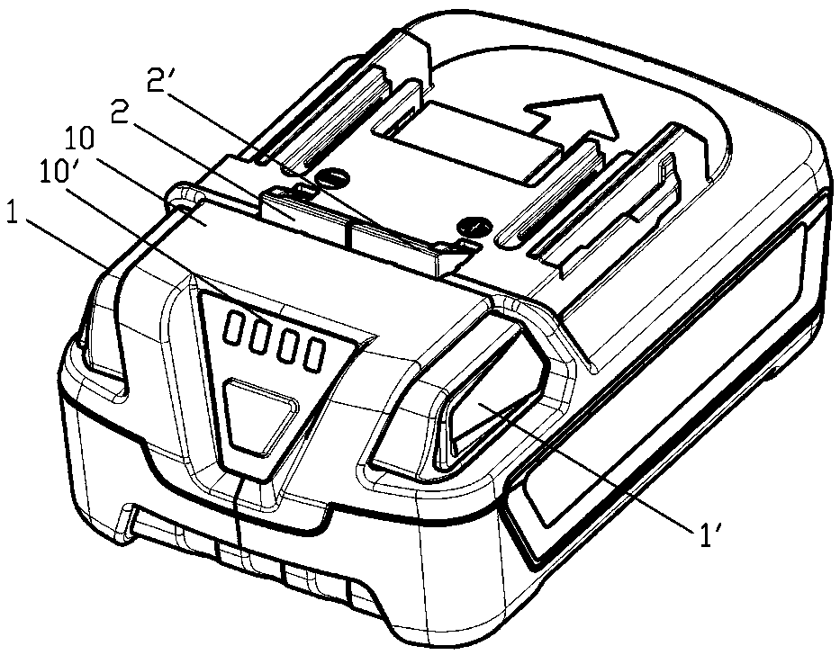 Battery pack horizontal button unlocking mechanism and battery pack adopting mechanism