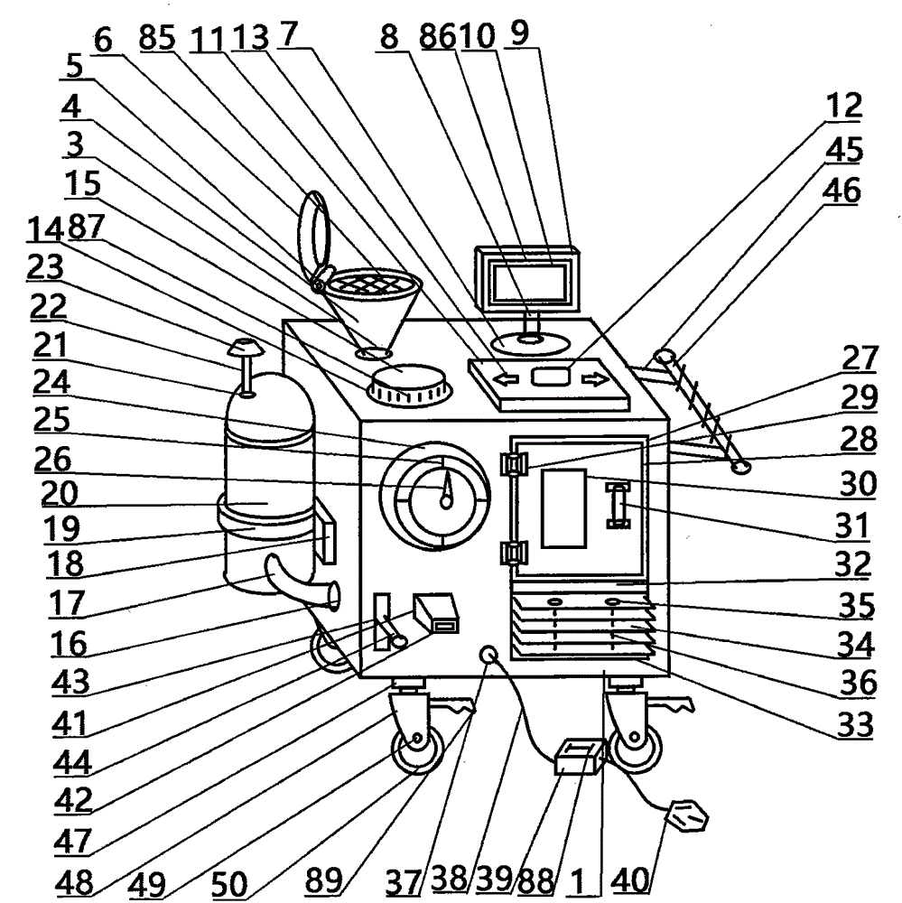 Bidirectional pressing gastric lavage apparatus for digestive system department