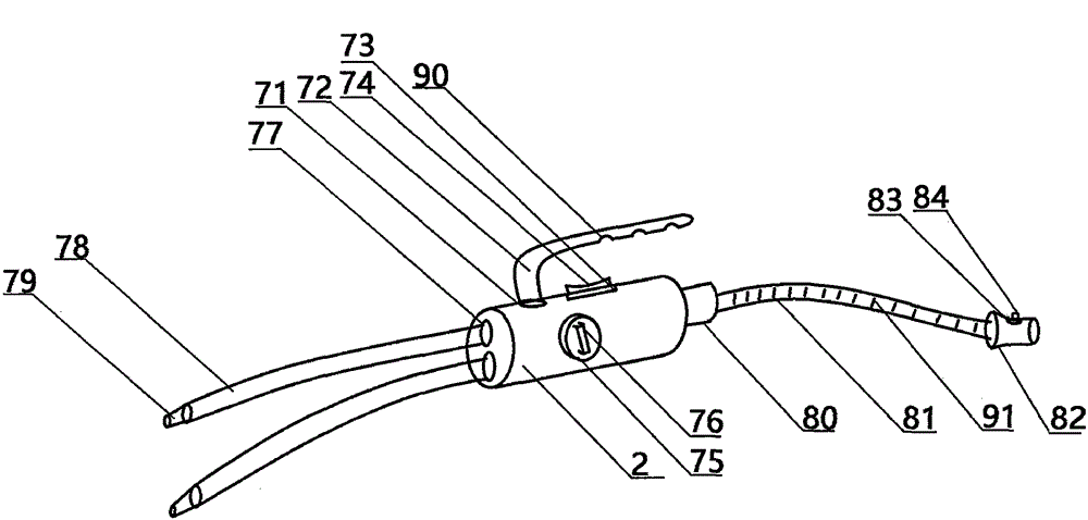 Bidirectional pressing gastric lavage apparatus for digestive system department