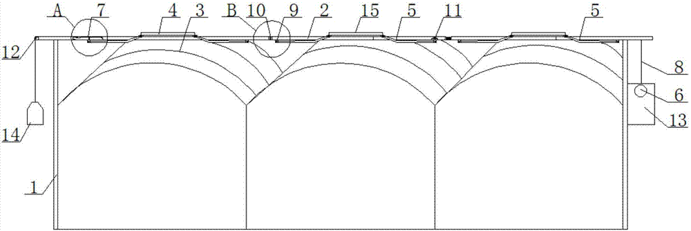 Agricultural greenhouses linkage tracking photovoltaic stent and photovoltaic power generation system