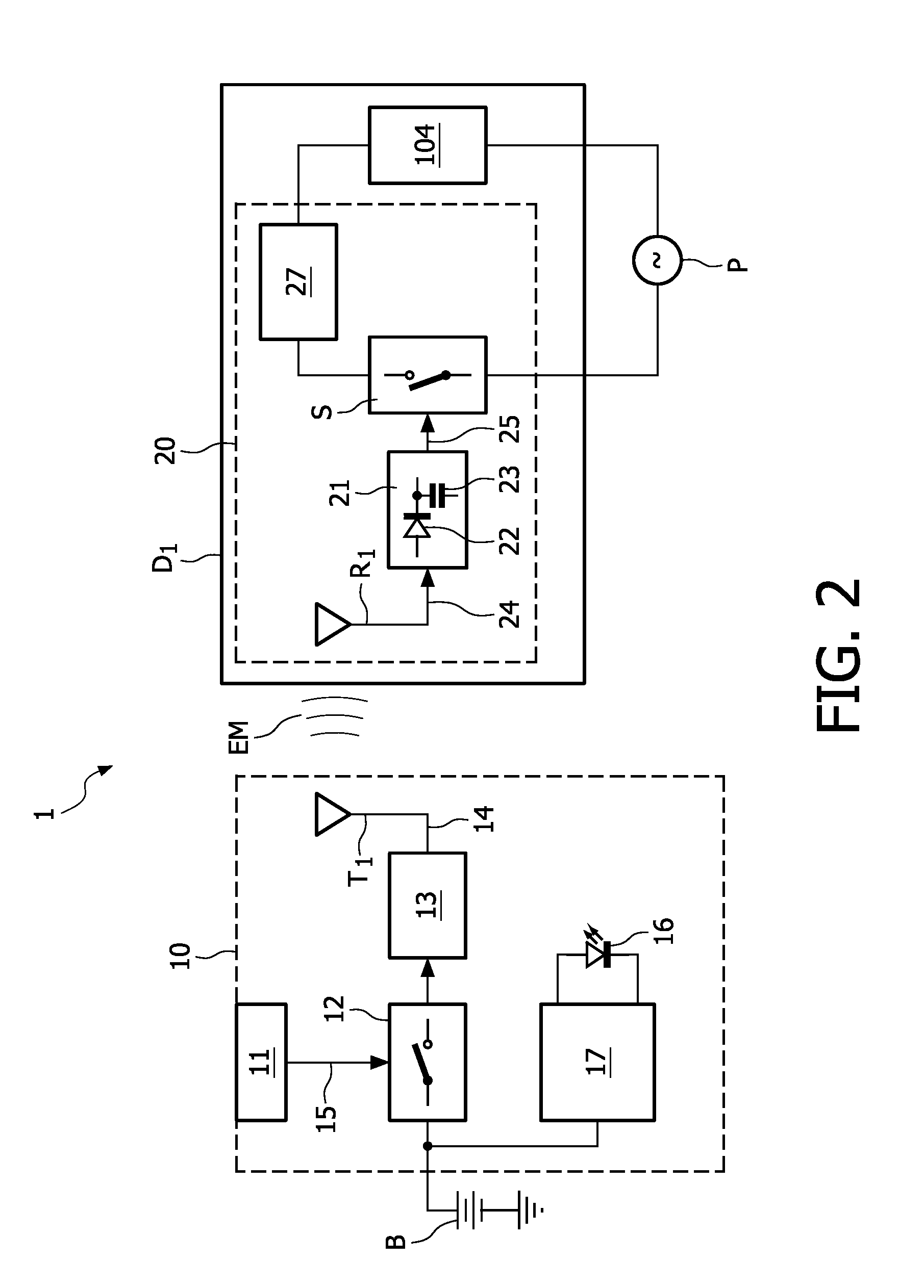 Method of actuating a switch between a device and a power supply