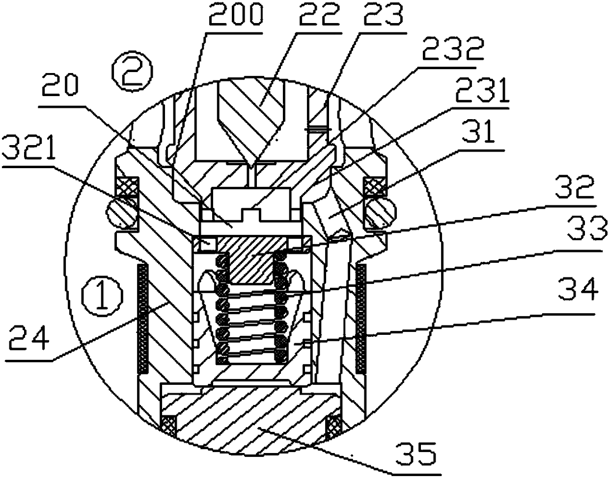 Non-leakage pressure compensated electro-proportional throttle valve